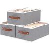 OUTBROS 3 Pezzi Scatole Portaoggetti, Cesto armadio, 41x25x16.5cm, Grigio