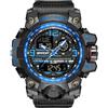 KXAITO Orologi da uomo Sport Outdoor Impermeabile Militare Orologio Data Multi Funzione Tattiche LED Face Alarm Cronometro per gli Uomini 3133, 3133_Blu, Large, Militare