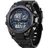 KXAITO Orologi da uomo Sport Outdoor Impermeabile Orologio Militare Data Multi Funzione Tattiche LED Allarme Cronometro, 6024_Blu, Large