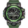 KXAITO Orologi da uomo Sport Outdoor Impermeabile Militare Orologio Data Multi Funzione Tattiche LED Face Alarm Cronometro per gli Uomini 3133, 3133_Verde, Large, Militare