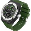 KXAITO Orologi da uomo Sport Outdoor Impermeabile Orologio Militare Data Multi Funzione Tattiche LED Allarme Cronometro, 83138 Verde, Large