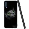 Yoedge Cover per Samsung Galaxy A50 / A30s / A50s, Sottile Antiurto Custodia Nero Silicone TPU con Disegni Pattern Slim 360 Protective Bumper Case per Samsung Galaxy A50, Gatto