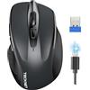TECKNET Mouse Wireless Ricaricabile, Silenzioso Mouse Senza Fili, Riduzione Rumore Fino a 90%, 4800 DPI, 6 Pulsanti Mouse Ergonomico, 2.4G Mouse USB Compatibile con PC Portatile, Mac, Laptop