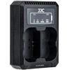 JJC - Caricabatteria USB doppio per fotocamera Fujifilm X-S20, X-H2, X-H2S, X-T5, X-T4, GFX50SII, GFX100S, GFX100SII, GFX100II, GFX100RF Mirrorless compatibile con Fuji NP-W235 agli ioni di litio