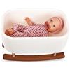 LullaBaby Set Bambola con Culla a Dondolo, Bambola realistica 36 cm