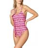 Goldenpoint Donna Costume da Bagno Intero Serie Hawaiian Reef, Costume Intero con Imbottiture Removibili e Spalline Extralong Regolabili con Nappine in Microfibra Soft Touch Fantasia Astratta