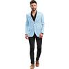 Elina fashion Blazer da uomo 2 bottoni manica lunga vestibilità regolare giacca cappotto sportivo business leggero casual sport cappotto, Rosso, M