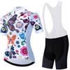 Mydawan Completo Ciclismo Donna Estivo Abbigliamento Bici MTB Maglia Ciclista Manica Corta,Maglietta Bicicletta e Salopette Pantaloncini con 9D Gel Imbottiti,Tuta Ciclo Asciugatura Rapida Traspirante|6,S