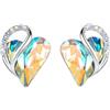 Leafael Festa della Mamma Orecchini Donna Cuore Infinity Love con Pietra dei Desideri e Cristalli Portafortuna Gioielli Anallergici Argento o Oro Rosa con Scatola Regalo