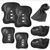 JSTHHTT Protezioni Skateboard Bambino,Set di Protezioni per Bambini,Protezioni Pattini Ginocchiere Gomitiere,Regolabile Ginocchiere Gomitiere per Skateboard Bicicletta Pattinaggio Monopattino Nero