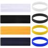 NQEUEPN 4 Pezzi Fascia per Capelli Sportiva e 4 Pezzi Bracciali Sportivi, Traspiranti Fasce Elastiche per il Sudore Colori Misti per Capelli per Donne Uomini Allenamento Yoga Corsa Ciclismo (Colore 2)