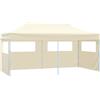 vidaXL Gazebo Pieghevole con 4 Pareti 3x6 m Acciaio Bianco vidaXL