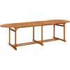 vidaXL Tavolo da Pranzo per Esterni 220x90x75cm Legno Massello Acacia vidaXL