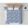 HomeLife Copriletto una piazza e mezzo Cotone Primaverile/Estiva Made In Italy [220x280] | Coperta Cotone Leggera per Letto alla Francese | Copri Letto Traspirante con Fantasia Geometrica | Azzurro