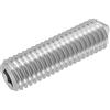 SECCARO Vite di pressione con punta M6 x 25 mm, acciaio inox V2A VA A2, DIN 914 / ISO 4027, esagono incassato, 20 pezzi
