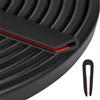 HYRYC Guarnizione Ad u in Gomma Protezione Bordi Autoadesivo Nero 1,6mm x 3Meter | Profilo Gomma Protezione Bordi 1,6mm per Porte Auto Pannelli in Vetro Pannelli in Metallo Robusto Supporto Autoadesivo