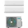 Hisense Ecosense R32 Climatizzatore a parete dual split inverter Wi-Fi bianco - unità esterna 4.1 kW unità interne 7000+9000 BTU