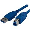 StarTech.com Cavo USB 3.0 Superspeed per Stampante Tipo A/B ad Alta Velocita' M/M, Cavo USB 3.0 Maschio a/Maschio B da 1 m