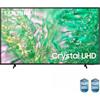 Samsung TV Crystal UHD 4K 43" UE43DU8070UXZT Smart TV Wi-Fi Black 2024, Processore Crystal 4K, 4K Upscaling, AirSlim Design, OTS Lite
