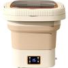 Generic Mini lavatrice pieghevole portatile, 9 l, per dormitorio, lavatrice, lavatrice, biancheria intima o piccoli oggetti, appartamento, dormitorio, campeggio, camper, lavanderia da viaggio (crema)