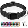 Generico Collare per cani taglia media e piccola la taglia piccola anche per i gatti, catarifrangente e luminoso con fibbia regolabile per ogni taglia l'anello in metallo per un aggancio sicuro