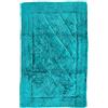 HOME ZEN HOUSEHOLD LINEN tappeto da bagno art. tenero morbido e folto assorbente con antiscivolo sotto vasca doccia lavabo lavandino bidet e wc water toilette 100% cotone (50X80CM, AZZURRO)