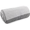CosìCasa Copriletto Singolo Primaverile Estivo In Cotone a Righe [170x255] | Coperta Letto Singola Cotone Fantasia Rigata | Lenzuolo Singolo Leggero | Telo Arredo Copritutto Bicolore Grigio e Bianco