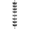 TecTake Carosello portascarpe supporto telescopico girevole scarpiera regolabile in altezza 8 ripiani per 96 scarpe