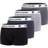 Pierre Cardin Boxer Uomo 100% Cotone, Mutande Uomo, set di 4, Grigio, Nero, Blu, Taglie XL