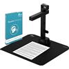 IRIScan Desk Pro 6 Dislessia : scansione del testo parlante, scanner di libri, scanner di documenti OCR 21MP fotocamera visualizzatore: scanner portatile, AI appiattimento, a3 scanner Win