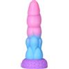 Paloqueth Realistic Big Dragon Monster Dildo with Suction Cup 21.6cm Pink-Blue-Purple