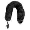Ouch! Fox Tail with Metal Butt Plug Black