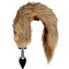 Ouch! Fox Tail with Metal Butt Plug Brown