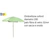 SUNNY STAR GREEN OMBRELLONE OXFORD DIAMETRO 200 CENTIMETRI PALO IN FIBRA DI VETRO