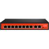 VeraTech WITEK-0006N - WITEK Switch PoE non gestibile con 8 porte PoE 10/100 e 2 porte RJ45 Gigabit Plug&Play