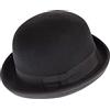 CXQRR Cappello nero a bombetta derby corto arrotolato cappello Fedora per uomo e donna (S/M), nero, Medium