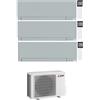Mitsubishi CONDIZIONATORE MITSUBISHI TRIAL SPLIT KIRIGAMINE ZEN MSZ-EF SILVER 7000+7000+12000 BTU WIFI INVERTER MXZ-3F54VF4 A+++