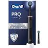 Oral-B Spazzolino Elettrico Ricaricabile Pro 3 3000, Sensore di Pressione Luminoso, Batteria a Lunga Durata, 2 Testine Cross Action, 1 Spazzolino Elettrico, Nero, Idea Regalo