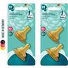 Nip silicone succhietto Ciuccio GR. 1 0 - 6 Mo//set//incl. 2 Telo Protettivo & Nip Portaciuccio con anello di silicone unisex Orso
