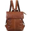 STILORD "Charlie" Zaino Donne Pelle Elegante Zaino da Viaggio Zainetto Dimensioni Medie Porta PC 13,3 Pollici A4 Vintage Colore:cognac-marrone