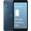 Nokia C02 Smartphone Dual SIM da 5,45 pollici, Android 12 (Go-Edition) - Fotocamera posteriore da 5 MP/fotocamera frontale da 2 MP, modalità ritratto, 2 GB RAM/32 GB ROM, robusta qualità di