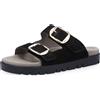 Vitaform Ciabatte in pelle scamosciata con fibbie
