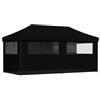 vidaXL AX Tendone Pop Up Gazebo Pieghevole 5.8x2.92x3.15m Nero Finestre Telaio 4004958