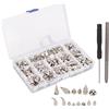Cyrank 270 pezzi borchie per abbigliamento toppe punk kit borchie e punte, borchie punk borchie giacca tessuto rivetti per abbigliamento artigianale in pelle scarpe cinture borse collari per cani