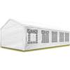 TOOLPORT Tendone per feste gazebo 4x10 m bianco PE 350 N impermeabile protezione UV tenda giardino sagre eventi mercati esterno
