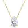 GAVU Collana Punto Luce da Donna, Collana da Donna con Ciondolo Goccia di Diamante Zirconia Cubica Trasparente Pietra Natale di Aprile