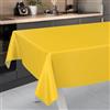 ANRO Tovaglia cerata, lavabile, da giardino, per interni ed esterni, 100 x 140 cm, con orlo giallo