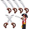 UILYNIU 6 Pezzi Spade Gonfiabili Spada Pirata Giocattolo Bambini Accessori Costume Pirata Compleanno Festa a Tema Costume Carnevale Spettacoli Travestimenti Halloween Feste (6 Pezzi)