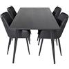 Venture Home GR19995 Comfort & Dipp Gastronomia Scrivania con 6 Sedia, 180 cm Lunghezza x 90 cm Larghezza x 75.5 cm Altezza, Nero