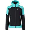 MONTURA wind revolution hoody jacket donna MJAW06W 9028 colore nero/care blue azzurro giacca antivento ideale per trekking alpinismo e arrampicata S